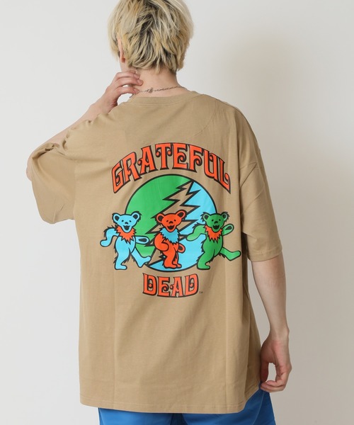 Grateful Dead（グレイトフルデッド）の「GRATEFUL DEAD グレイトフル・デッド オーバーサイズ メンズ レディース 半袖プリントTシャツ（Tシャツ/カットソー・メンズ・ホワイト系1/ホワイト系2/ブラック系2/グリーン系1/ネイビー系2/グレー系1/ベージュ系2/パープル系1・XL/L/M）」の5枚目の写真