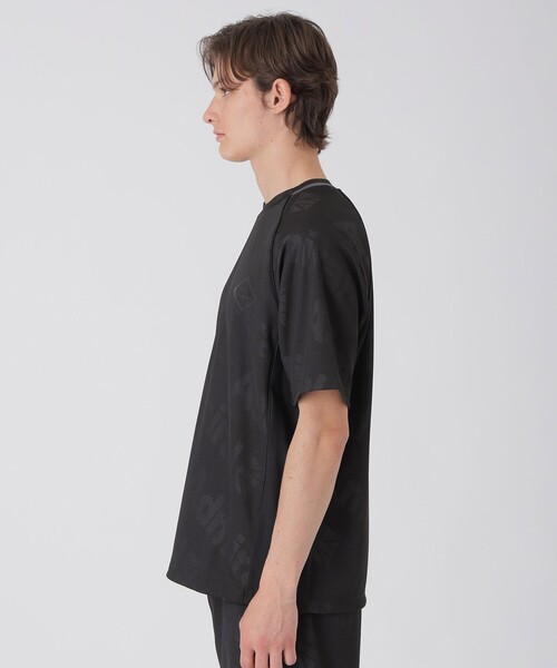 BLACK LABEL CRESTBRIDGE(ブラックレーベル・クレストブリッジ)の「【WEB・一部店舗限定】【BLACK lab.×Admiral】メッシュジャカードロゴTシャツ(Tシャツ/カットソー・メンズ・ブラック・M/L)」の3枚目の写真