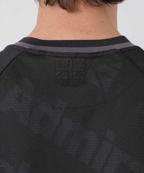 BLACK LABEL CRESTBRIDGE(ブラックレーベル・クレストブリッジ)の「【WEB・一部店舗限定】【BLACK lab.×Admiral】メッシュジャカードロゴTシャツ(Tシャツ/カットソー・メンズ・ブラック・M/L)」の5枚目の写真