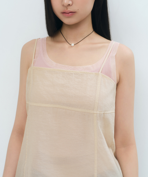 MUSINSA STANDARD WOMAN（ムシンサスタンダードウーマン）の「ウィメンズシアーミニドレス[ピーチ]（ワンピース・レディース・その他・X-SMALL/SMALL/MEDIUM/LARGE）」の5枚目の写真