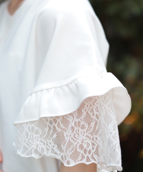axes femme(アクシーズファム)の「NC付カットジョーゼットPO(Tシャツ/カットソー・レディース・ホワイト/ピンク/オレンジ/ブルー・FREE)」の10枚目の写真