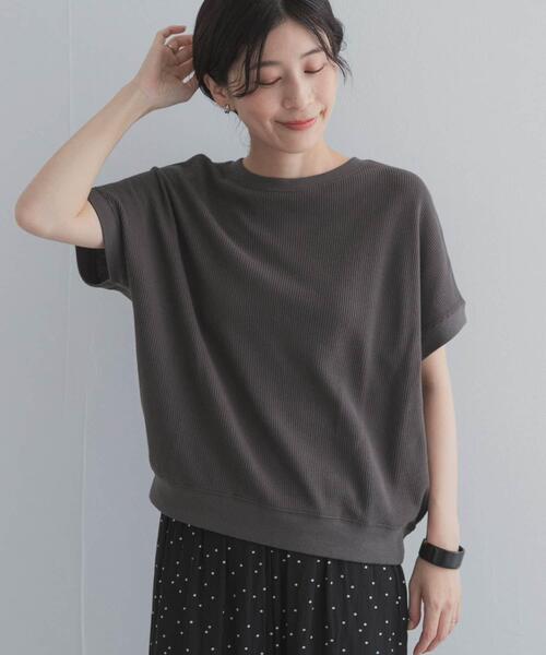 URBAN RESEARCH DOORS(アーバンリサーチドアーズ)の「タックフライスフレンチTシャツ(Tシャツ/カットソー・レディース・ネイビー/ナチュラル/レッド系その他/ブルー/チャコールグレー/オレンジ系その他・FREE)」の11枚目の写真