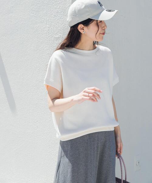URBAN RESEARCH DOORS(アーバンリサーチドアーズ)の「タックフライスフレンチTシャツ(Tシャツ/カットソー・レディース・ネイビー/ナチュラル/レッド系その他/ブルー/チャコールグレー/オレンジ系その他・FREE)」の20枚目の写真