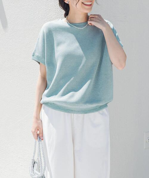 URBAN RESEARCH DOORS(アーバンリサーチドアーズ)の「タックフライスフレンチTシャツ(Tシャツ/カットソー・レディース・ネイビー/ナチュラル/レッド系その他/ブルー/チャコールグレー/オレンジ系その他・FREE)」の16枚目の写真