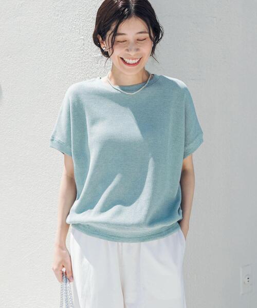 URBAN RESEARCH DOORS(アーバンリサーチドアーズ)の「タックフライスフレンチTシャツ(Tシャツ/カットソー・レディース・ネイビー/ナチュラル/レッド系その他/ブルー/チャコールグレー/オレンジ系その他・FREE)」の17枚目の写真