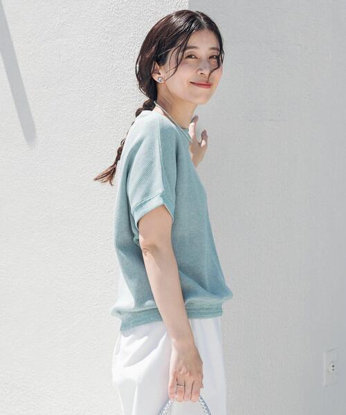 URBAN RESEARCH DOORS(アーバンリサーチドアーズ)の「タックフライスフレンチTシャツ(Tシャツ/カットソー・レディース・ネイビー/ナチュラル/レッド系その他/ブルー/チャコールグレー/オレンジ系その他・FREE)」の20枚目の写真