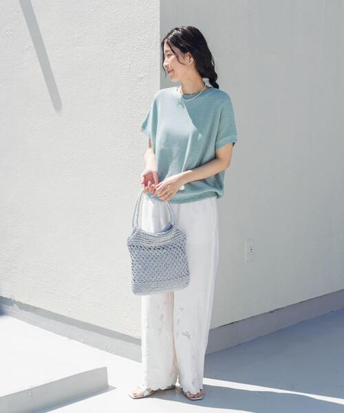 URBAN RESEARCH DOORS(アーバンリサーチドアーズ)の「タックフライスフレンチTシャツ(Tシャツ/カットソー・レディース・ネイビー/ナチュラル/レッド系その他/ブルー/チャコールグレー/オレンジ系その他・FREE)」の22枚目の写真