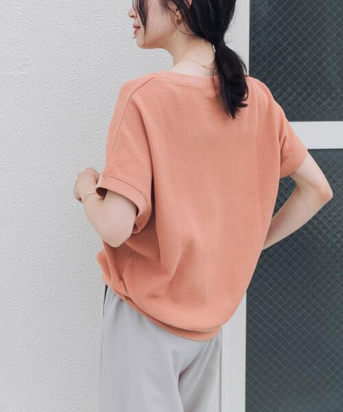 URBAN RESEARCH DOORS(アーバンリサーチドアーズ)の「タックフライスフレンチTシャツ(Tシャツ/カットソー・レディース・ネイビー/ナチュラル/レッド系その他/ブルー・FREE)」の14枚目の写真