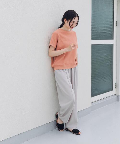 URBAN RESEARCH DOORS(アーバンリサーチドアーズ)の「タックフライスフレンチTシャツ(Tシャツ/カットソー・レディース・ネイビー/ナチュラル/レッド系その他/ブルー・FREE)」の16枚目の写真
