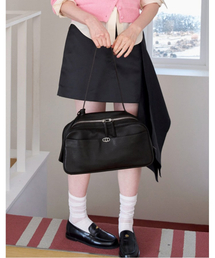 [FIDELE] ブラックレザーフィデルショルダーバッグ M AABA6F270BK