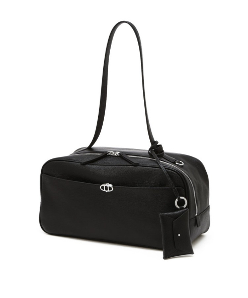 athe（アテ）の「[FIDELE] ブラックレザーフィデルショルダーバッグ M AABA6F270BK（ショルダーバッグ・レディース・ブラック・FREE）」の2枚目の写真