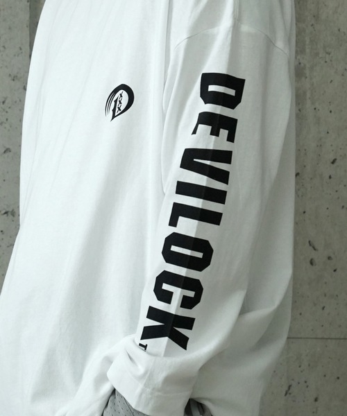 DEVILOCK(デビロック)の「DEVILOCK SLEEVE LOGO BIG TEE(Tシャツ/カットソー・メンズ・ブラック/ホワイト・FREE)」の9枚目の写真