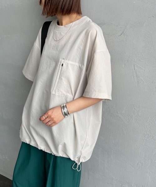 NANGA（ナンガ）の「[NANGA/ナンガ] DotAir COMFY ショートスリーブ ポケットTシャツ（Tシャツ/カットソー・レディース・ブラック/グリーン/ベージュ・L/XL/M）」の2枚目の写真