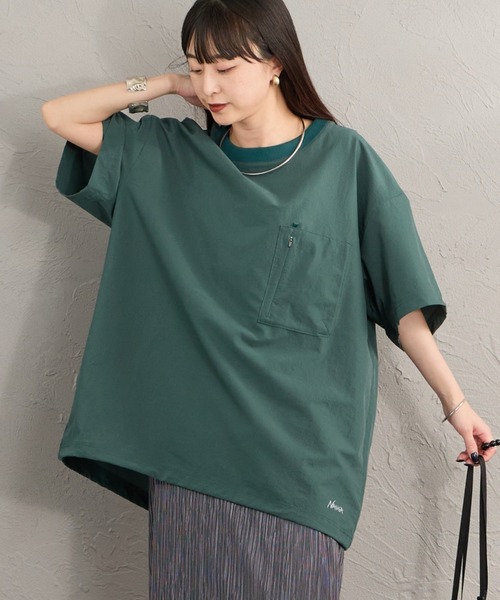NANGA（ナンガ）の「[NANGA/ナンガ] DotAir COMFY ショートスリーブ ポケットTシャツ（Tシャツ/カットソー・レディース・ブラック/グリーン/ベージュ・L/XL/M）」の3枚目の写真