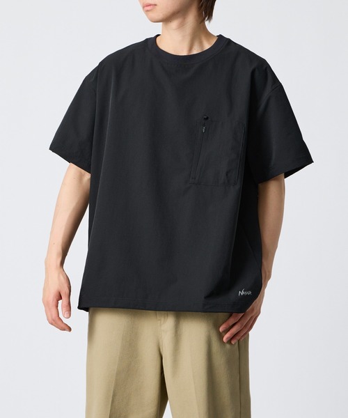NANGA（ナンガ）の「[NANGA/ナンガ] DotAir COMFY ショートスリーブ ポケットTシャツ（Tシャツ/カットソー・レディース・ブラック/グリーン/ベージュ・L/XL/M）」の6枚目の写真