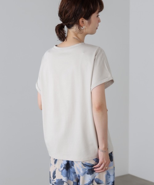 Bou Jeloud(ブージュルード)の「レースロゴフレンチTシャツ(Tシャツ/カットソー・レディース・ブラック/グレイッシュベージュ/オフホワイト・FREE)」の17枚目の写真