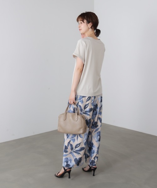 Bou Jeloud(ブージュルード)の「レースロゴフレンチTシャツ(Tシャツ/カットソー・レディース・ブラック/グレイッシュベージュ/オフホワイト・FREE)」の18枚目の写真