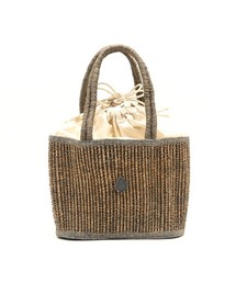 CLEDRAN（クレドラン）の「【ヤシの繊維×ジュート】CL3919 HAND＆WORK MIX YARN WIDE TOTE（かごバッグ）」