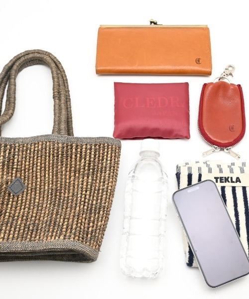 CLEDRAN(クレドラン)の「【ヤシの繊維×ジュート】CL3919 HAND&WORK MIX YARN WIDE TOTE(かごバッグ・レディース・ナチュラル/グレー・FREE)」の9枚目の写真