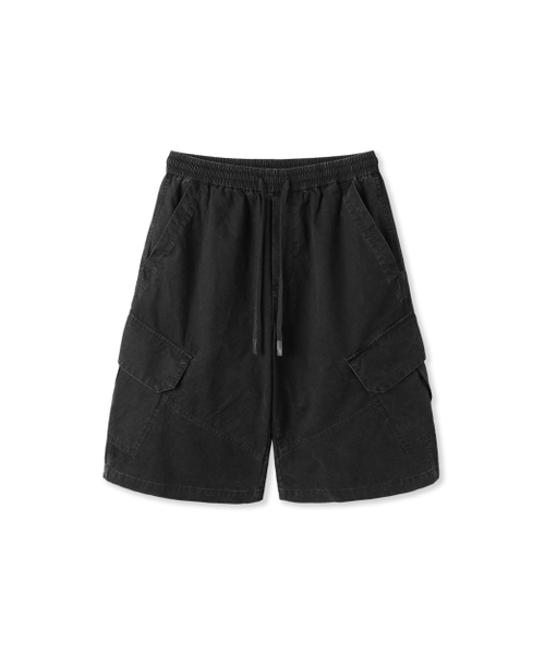 APOSTROPHE COMMA（アポストロフィコンマ）の「ウォッシュドカーゴコットンバンディングハーフパンツ_グレー（その他パンツ・メンズ・その他・MEDIUM/LARGE/X-LARGE）」の5枚目の写真