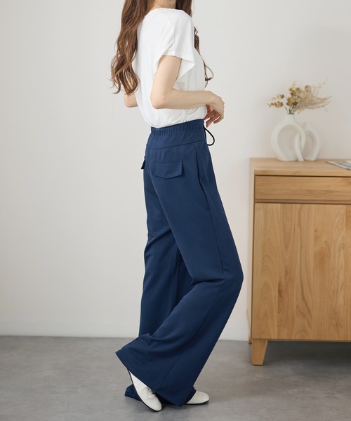 DAYRA(デイラ)の「ハイウエスト ベーシック スウェット フレア パンツ(スウェットパンツ・レディース・ブラック/ダークグレー/ネイビー・M/L)」の18枚目の写真