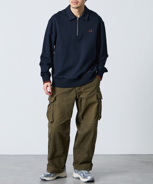 【WEB限定】半拉鍊 POLO領大學T