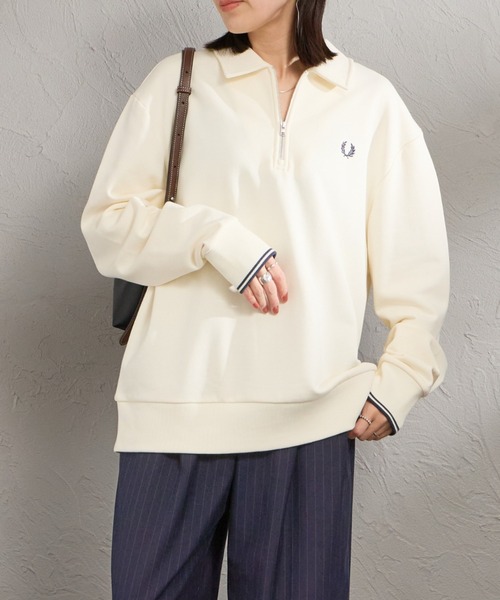 【WEB限定】半拉鍊 POLO領大學T
