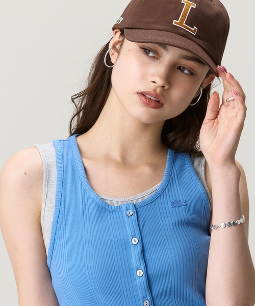 LACOSTE(ラコステ)の「フロントボタン ランダムピッチリブニットタンクトップ(タンクトップ・レディース・オレンジ/スカイブルー・34/38/36/40)」の16枚目の写真