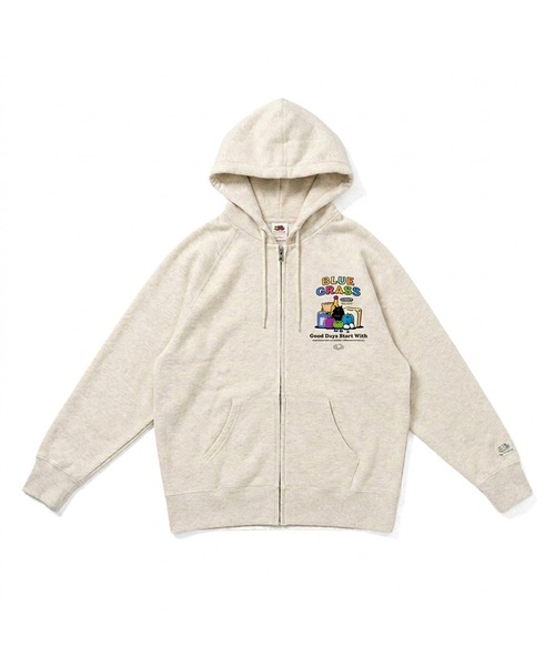 FRUIT OF THE LOOM(フルーツオブザルーム)の「BENNYS MORNING ZIP-UP HOODIE 2(パーカー・メンズ・アイボリー/ブラック・M/L)」の1枚目の写真
