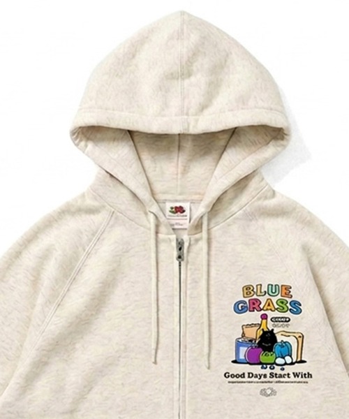 FRUIT OF THE LOOM(フルーツオブザルーム)の「BENNYS MORNING ZIP-UP HOODIE 2(パーカー・メンズ・アイボリー/ブラック・M/L)」の4枚目の写真