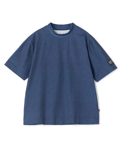 UNION STATION(ユニオンステーション)の「ドットメッシュプリントモックネックTシャツ<ストレッチ・軽量・ハンドウォッシャブル・通気性>(Tシャツ/カットソー・メンズ・ネイビー/ブラック/ライトグレー・LL/L)」の3枚目の写真