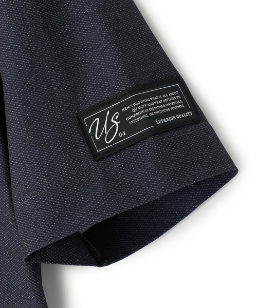 UNION STATION(ユニオンステーション)の「ドットメッシュプリントモックネックTシャツ<ストレッチ・軽量・ハンドウォッシャブル・通気性>(Tシャツ/カットソー・メンズ・ネイビー/ブラック/ライトグレー・LL/L/M)」の7枚目の写真