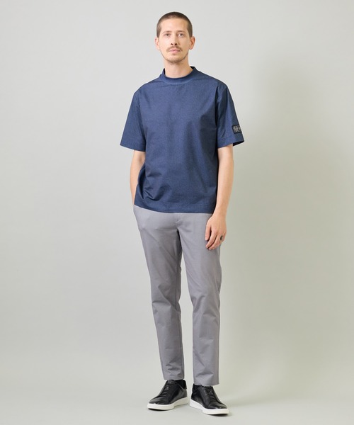 UNION STATION(ユニオンステーション)の「ドットメッシュプリントモックネックTシャツ<ストレッチ・軽量・ハンドウォッシャブル・通気性>(Tシャツ/カットソー・メンズ・ネイビー/ブラック/ライトグレー・LL/L/M)」の18枚目の写真