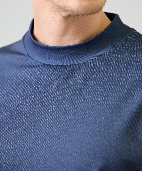 UNION STATION(ユニオンステーション)の「ドットメッシュプリントモックネックTシャツ<ストレッチ・軽量・ハンドウォッシャブル・通気性>(Tシャツ/カットソー・メンズ・ネイビー/ブラック/ライトグレー・LL/L/M)」の21枚目の写真
