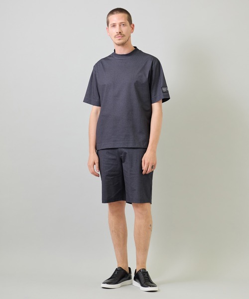 UNION STATION(ユニオンステーション)の「ドットメッシュプリントモックネックTシャツ<ストレッチ・軽量・ハンドウォッシャブル・通気性>(Tシャツ/カットソー・メンズ・ネイビー/ブラック/ライトグレー・LL/L/M)」の19枚目の写真