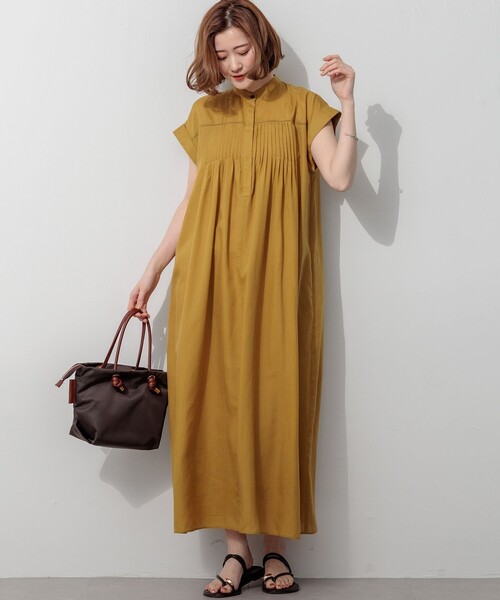 23区(ニジュウサンク)の「ウォッシュドシアーボイル ピンタック ワンピース(ワンピース・レディース・こしょう色系/ローズ系/ブラック系/ダルブルー系/ダークブラウン系・38)」の20枚目の写真
