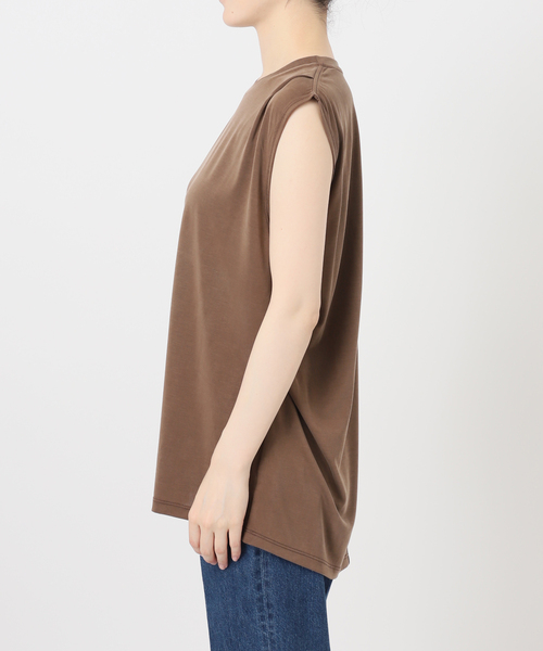 B.C STOCK(ベーセーストック)の「ウォッシャブル / フィブリルタックN/S-Tシャツ(Tシャツ/カットソー・レディース・ホワイト/チャコールグレー/ピンク系その他/ウッド・FREE)」の11枚目の写真