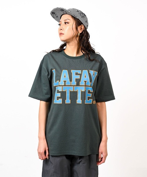 LFYT(エルエフワイティー)の「LFYT ラファイエット【Lafayette】- 半袖Tシャツ【LINE BREAK TEE LS260108】(Tシャツ/カットソー・メンズ・ホワイト/グリーン/ブラウン・X-LARGE/LARGE/XX-LARGE/MEDIUM)」の3枚目の写真
