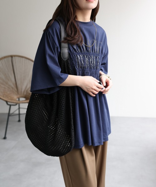 【接触冷感】ロゴプリントシャーリングTeeシャツ