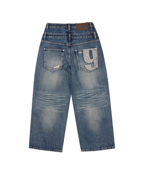 AAKAM(アーカム)の「Double Layer Denim Pants (Blue)(デニムパンツ・レディース・その他・1/2)」の1枚目の写真