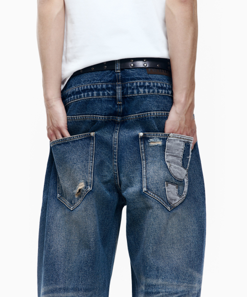 AAKAM(アーカム)の「Double Layer Denim Pants (Blue)(デニムパンツ・レディース・その他・1/2)」の12枚目の写真