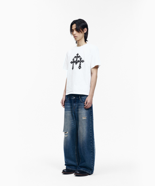 AAKAM(アーカム)の「Double Layer Denim Pants (Blue)(デニムパンツ・レディース・その他・1/2)」の14枚目の写真