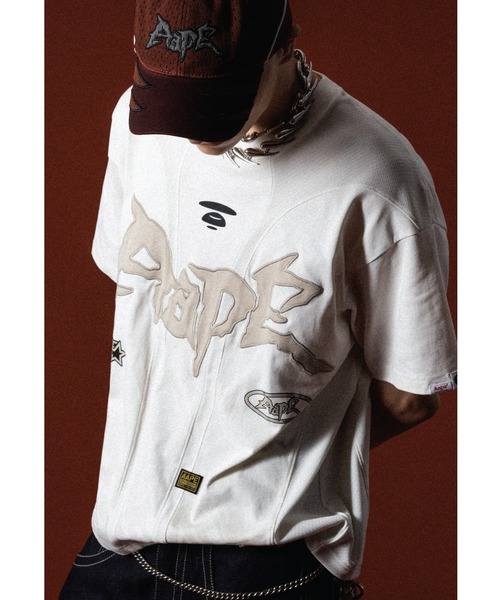 AAPE BY A BATHING APE（エーエイプバイアベイシングエイプ）の「AAPE FANCY MAIN TEE（Tシャツ/カットソー・メンズ・ブラック/アイボリー・LARGE/MEDIUM/SMALL/X-LARGE）」の5枚目の写真