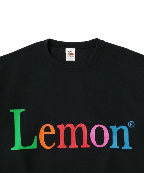byeA.(バイエー)の「bye A./バイエー/NOT APPLE SWEAT LEMON(スウェット・メンズ・ブラック・L)」の3枚目の写真