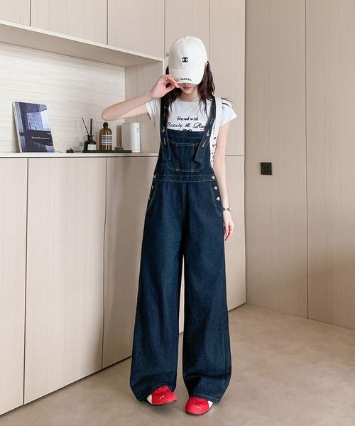 FAVORITO(ファヴォリート)の「デニムサロペット(サロペット/オーバーオール・レディース・ダークブルー・S/XL/L/M)」の8枚目の写真