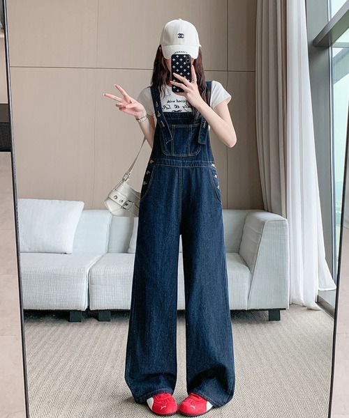 FAVORITO(ファヴォリート)の「デニムサロペット(サロペット/オーバーオール・レディース・ダークブルー・S/XL/L/M)」の9枚目の写真