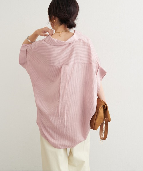 LARUTA（ラルータ）の「【LARUTA】とろなめらかスキッパー半袖シャツ（シャツ/ブラウス・レディース・ライム/ダークブラウン/その他2/その他1・FREE）」の18枚目の写真