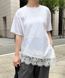 Jena espace merveilleux | 裾レース切替カットソー(Tシャツ/カットソー)