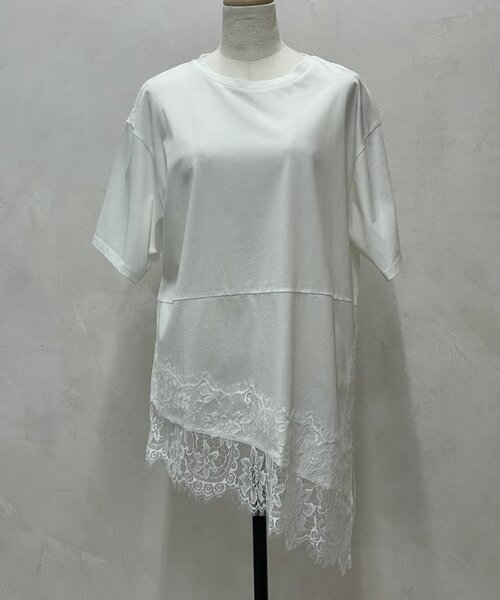 Jena espace merveilleux(ジェナ エスパスメルヴェイユ)の「裾レース切替カットソー(Tシャツ/カットソー・レディース・ベージュ/ブラック/オフホワイト・FREE)」の10枚目の写真