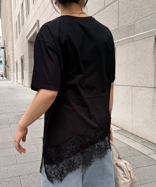 Jena espace merveilleux(ジェナ エスパスメルヴェイユ)の「裾レース切替カットソー(Tシャツ/カットソー・レディース・ベージュ/ブラック/オフホワイト・FREE)」の18枚目の写真